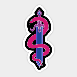 Sword and Snake (Bisexual Colors) Sticker